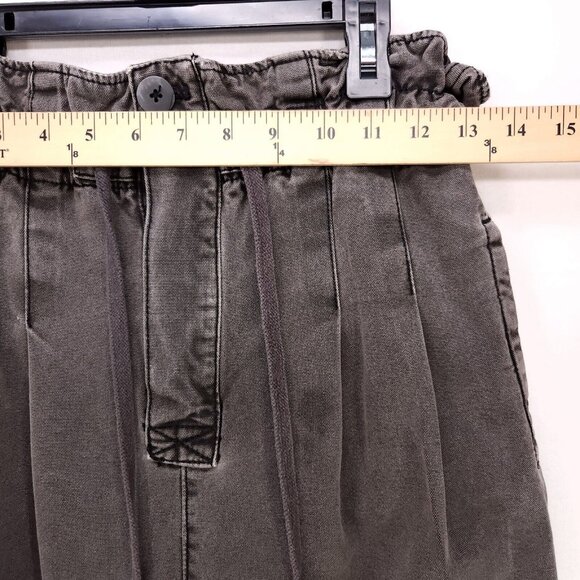 Free People Paper Bag Pant Small Drawstring Margate Pleated Trousers Drawstring - Picture 9 of 15